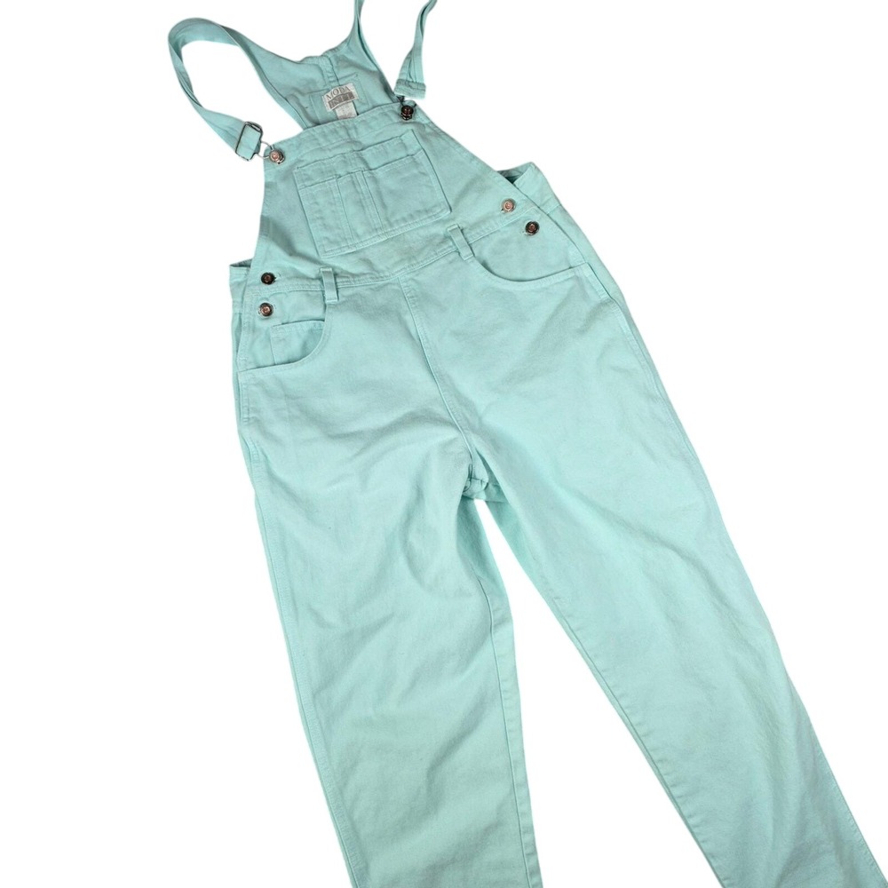 Vintage London Jean Overalls Mint Denim Dungaree Medium Tall Bibs 90s Preppy y2k